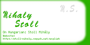 mihaly stoll business card